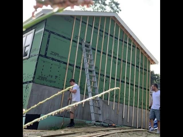 Rainscreen Installation on Zip Sheathing.