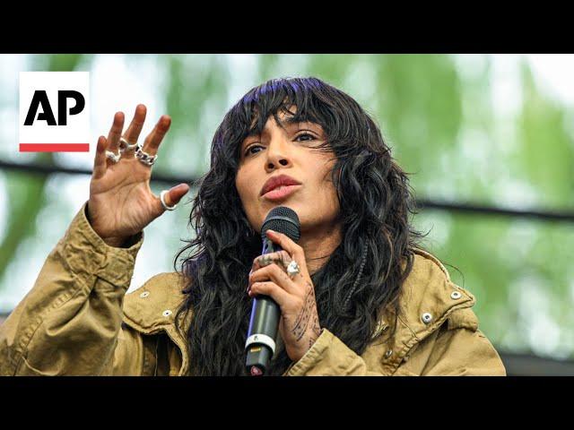 Eurovision's 2023 winner Loreen reacts to protests