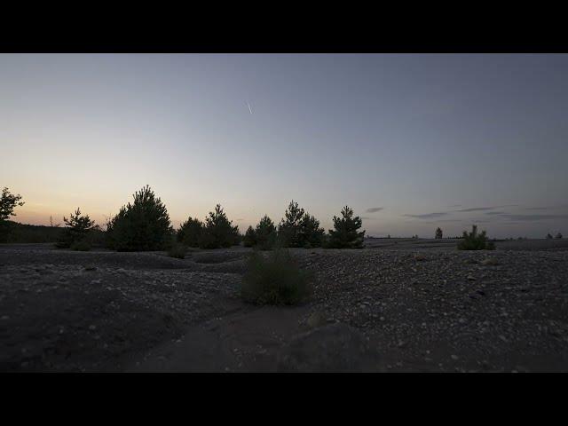 Nachts in der Bergbaufolgelandschaft -Timelaps