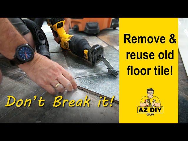 Removing a Floor Tile without Breaking it - Re-Use Discontinued Tile