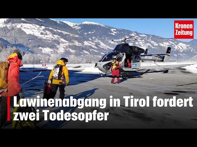 Lawinenabgang in Tirol fordert zwei Todesopfer | krone.tv NEWS