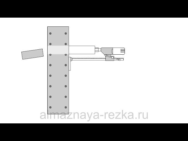 Устройство проема с помощью бурильной машины и гидроклина