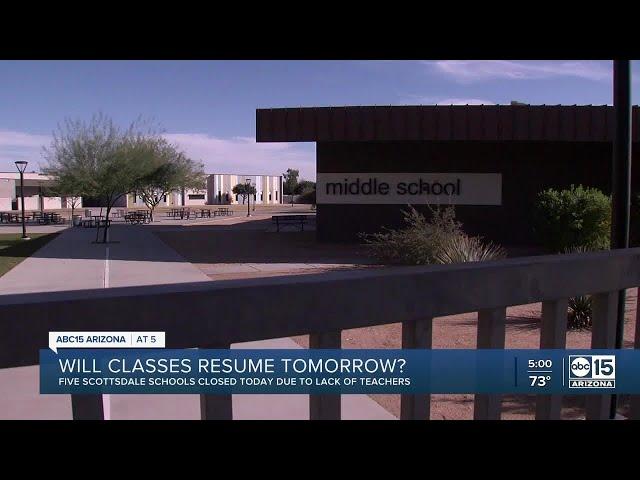 Why Scottsdale Unified closed 5 schools Monday. Will they reopen Tuesday?