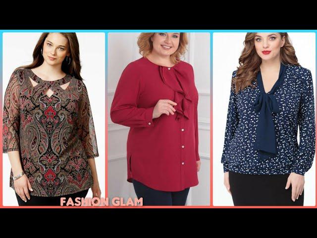 40 Years Above Women's Plus Size Casual Chiffon Blouse & Tunic Top Shirts/Mother's Blusas Styles