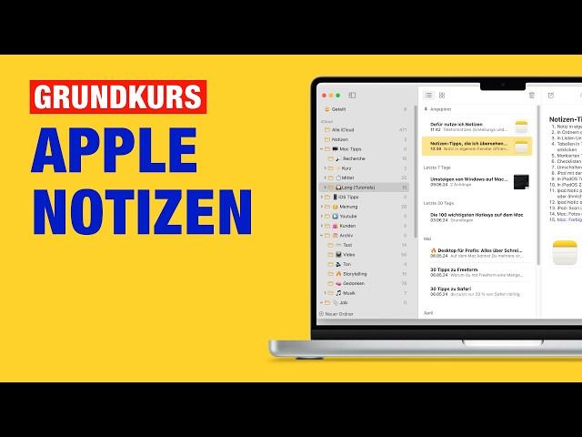 Apple Notizen Grundlagen: Komplettes Tutorial für Anfänger [MacOS]