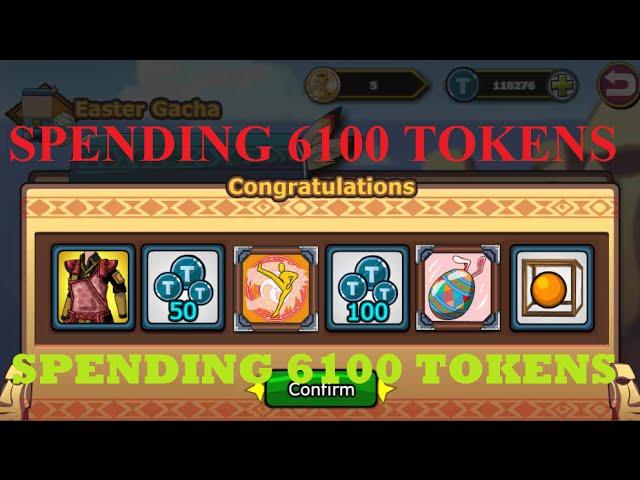 Ninja Saga - Easter Gacha Spending 6100 TOKENS [No Hack] 2015