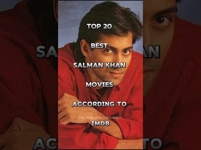 Top 20 Best Salman Khan movies According to IMDB #viralshorts  #trendingshorts  #love #kgf#bollywood