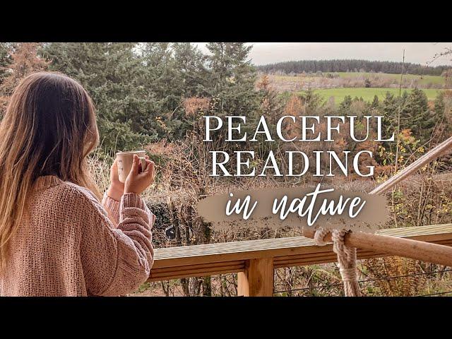 Cosy READ WITH ME outdoors  Read with me in nature, with music, 30 minutes real time, no talking