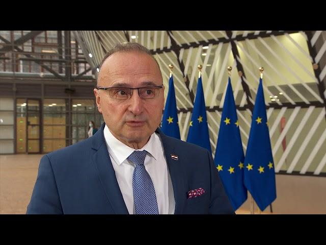 Gordan Grlić Radman, Minister from Croatia at the Foreign Affairs Council in Brussels