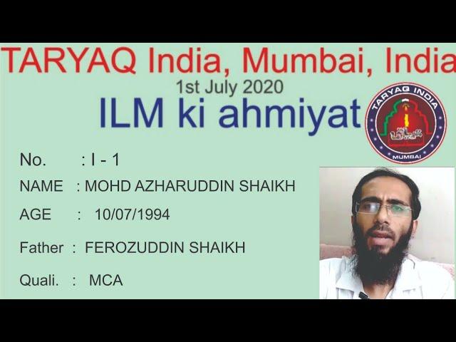I : 1.     Mohd Azharuddin shaikh.     Aurangabad
