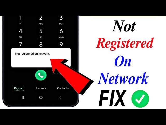 How to fix not registered on network || sim not registered on network problem solved