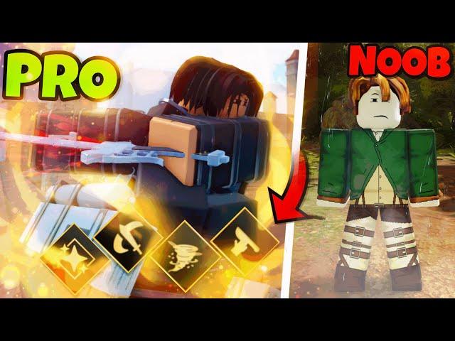 NOOB To PRO Slayer In The NEW Attack On Titan Revolution Roblox Game!