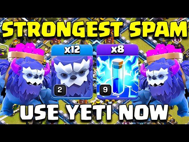 TH12 Yeti Zap Attack Strategy | th12 attack for Yeti | Best strongest strategy for th12