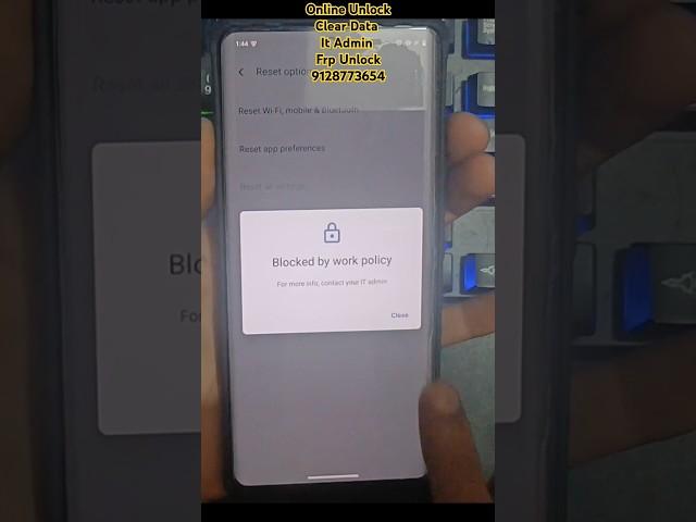  It Admin Problem Solve | Vivo Clear Data | Frp Unlock Android 15 | #frp #itadmin #cleardata #2025