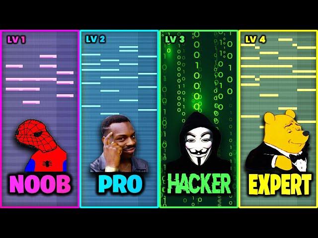 4 Levels Of Chords - NOOB vs PRO vs HACKER vs EXPERT