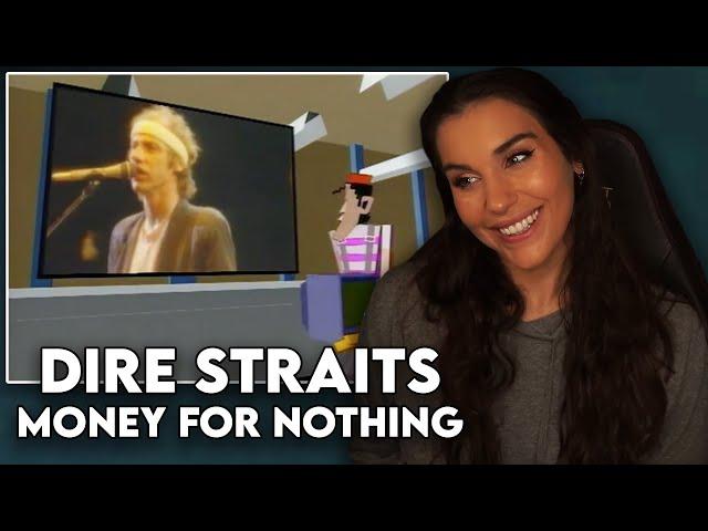 THAT GUITAR RIFF!!! First Time Reaction to Dire Straits - "Money For Nothing"