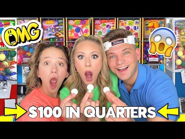 WE SPENT $100 AT FIDGET VENDING MACHINES  (400 QUARTERS)