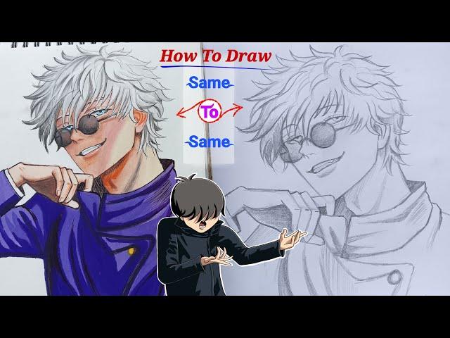 Anime Drawing Tutorial For Beginners || Outline Drawing Tutorial step by step.