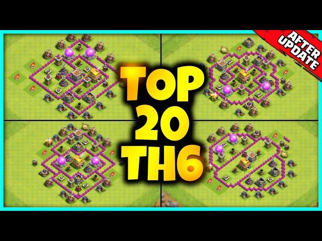 New Exclusive TH6 BASE WAR/TROPHY Base Link 2022 (Top20) Clash of Clans - Town Hall 6 Trophy Base