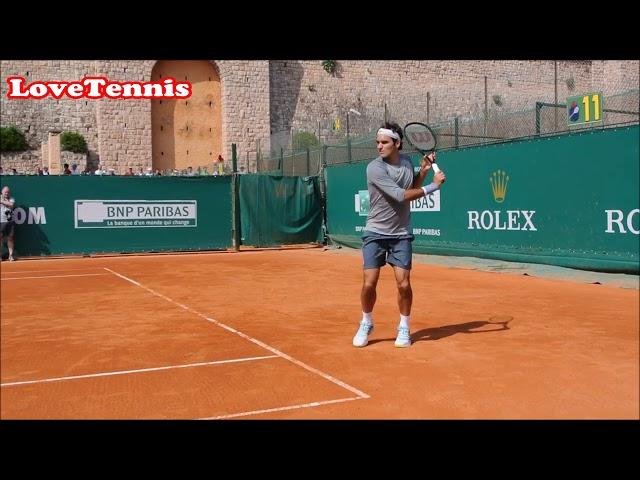 Roger Federer Practice Session On Clay - Love Tennis
