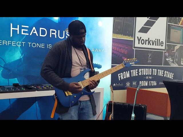 Al Joseph at the Headrush booth at NAMM