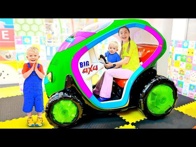 Oliver and Adam Have Fun with Mom at the Playground