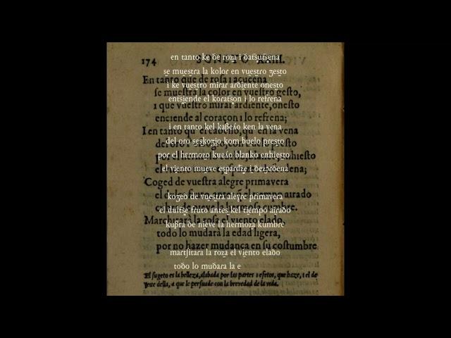 Garcilaso's "En Tanto Que De Rosa" in early 16th century courtly Spanish, and in my translation