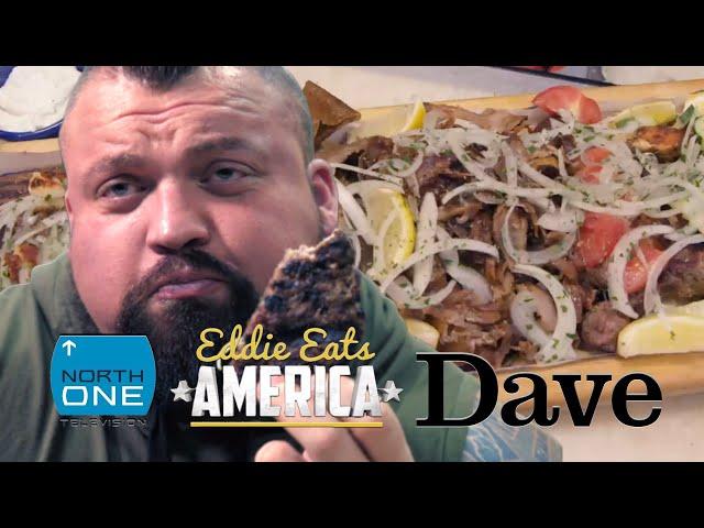 Can Eddie Hall complete the 7000cal 'Killer Kebab' Challenge? | Eddie Eats America