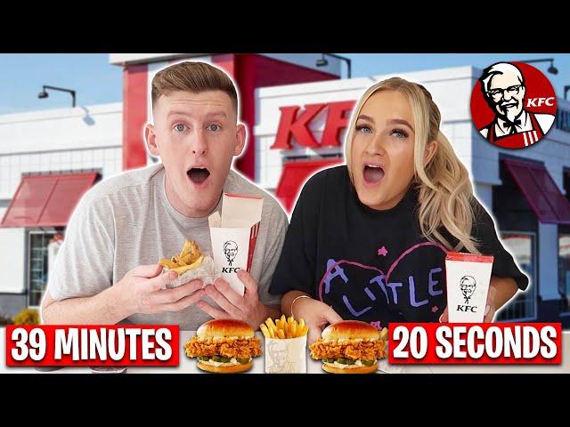 FASTEST To Finish KFC Meal Wins £1,000 - Challenge With GIRLFRIEND!!