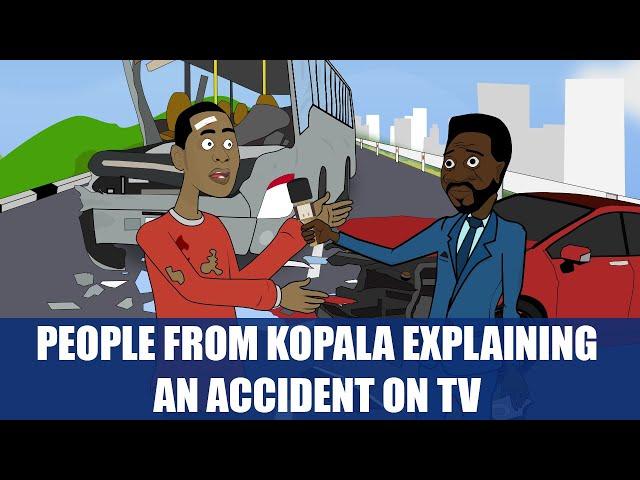 PEOPLE FROM KOPALA EXPLAINING AN ACCIDENT ON TV