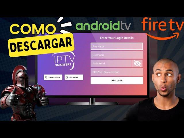 Como descargar e instalar IPTV Smarters en Android TV FireStick y FireTV 2024 tutorial