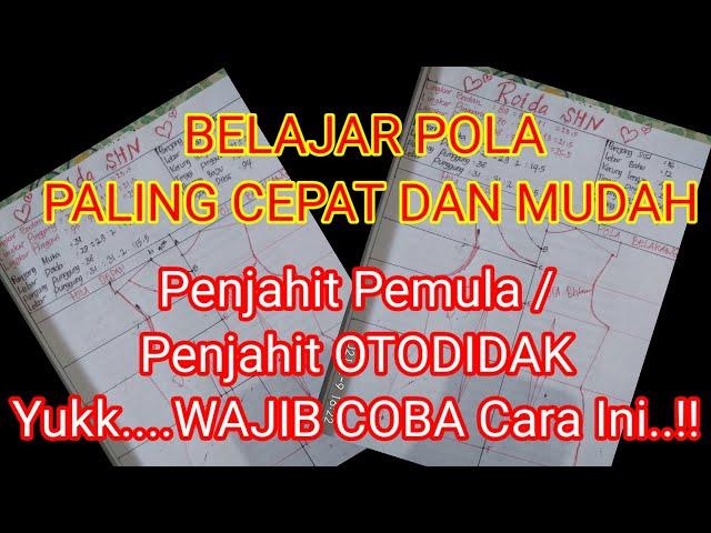 BELAJAR POLA DASAR WANITA | PENJELASAN SEDETAIL-DETAILNYA-Learn Basic Patterns of Women's Clothes