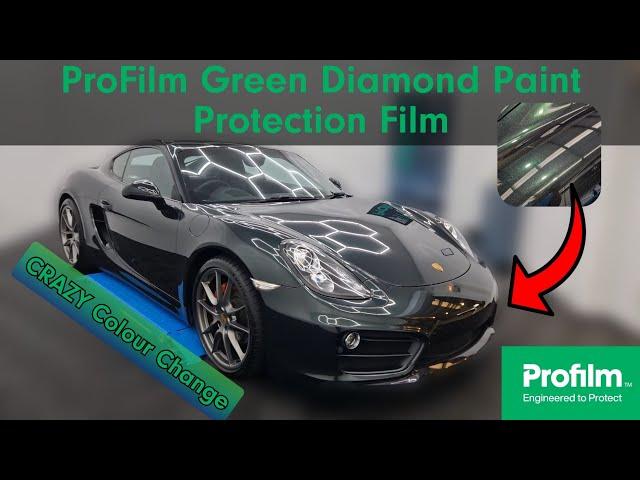 INSANE COLOUR CHANGING Porsche Cayman S - ProFilm Green Diamond Paint Protection Film