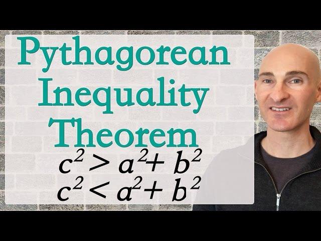 Pythagorean Inequality Theorem - Obtuse, Acute or Right?