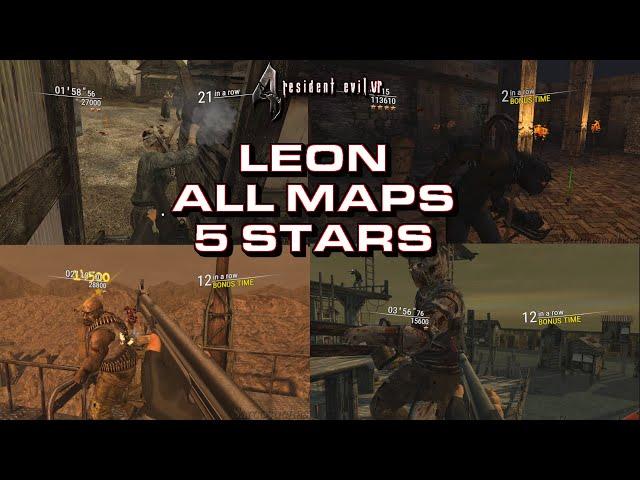 RE4 VR Mercenaries - Leon - 5 Stars - All Maps