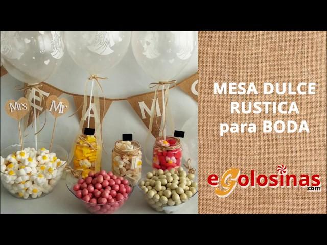 Pack Mesa Dulce de Boda estilo rústico