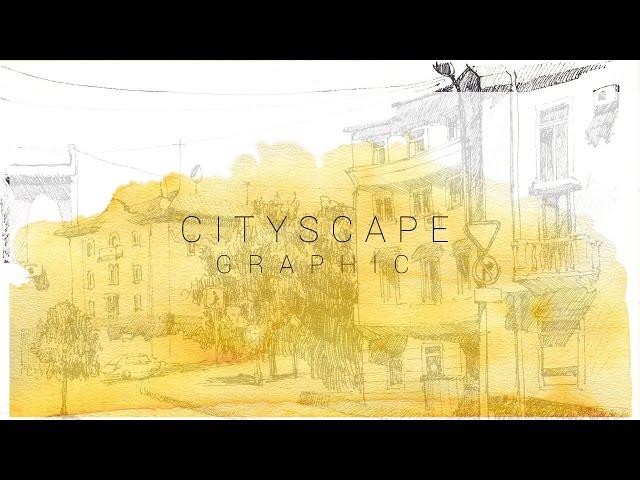 Cityscape. Graphic / Городской пейзаж. Графика