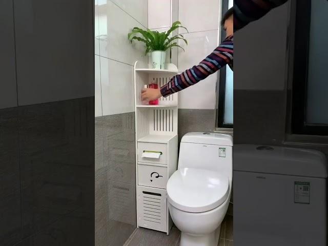 Small Bathroom Storage Toilet Paper Storage Corner Floor Cabinet   Bathroom Organizer Furniture