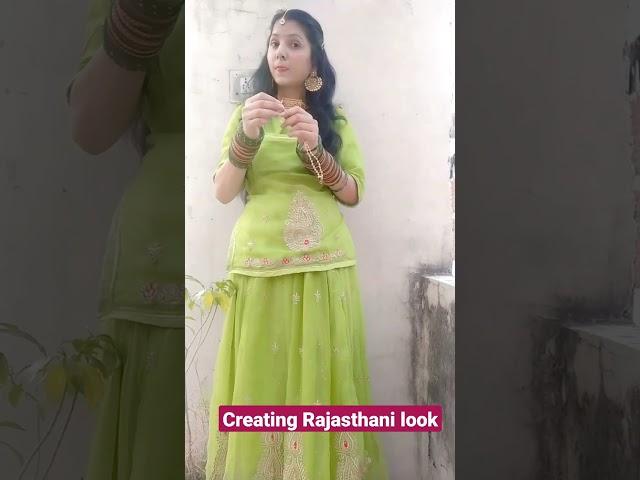 creating Rajasthani look||how to drape rajsathani poshak|| naira Rajasthani look#rajasthaniposhak