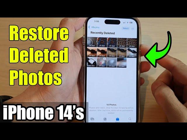 iPhone 14's/14 Pro Max: How to Restore Deleted Photos
