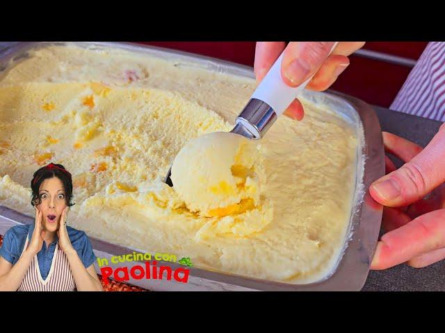 HOMEMADE ICE CREAM.Peach and mango ice cream recipe.