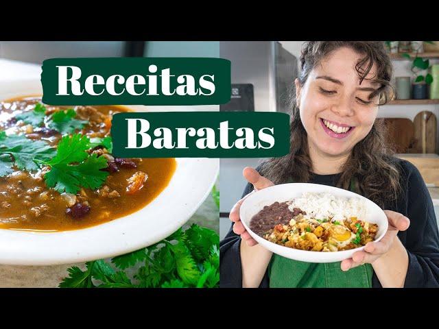 PREPAREI O CAFÉ, ALMOÇO, LANCHE E JANTAR POR 6 REAIS! | 4 RECEITAS ECONÔMICAS | MARINA MORAIS