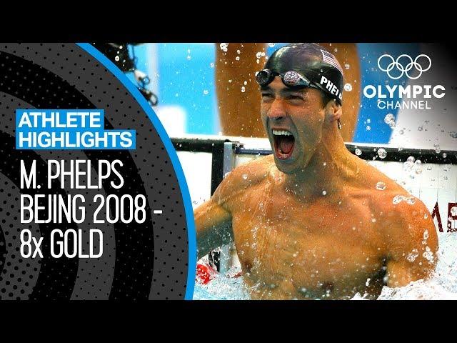 Michael Phelps  - All EIGHT Gold Medal Races at Beijing 2008! | Athlete Highlights