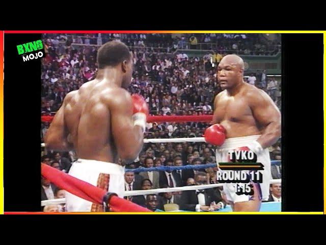 George Foreman (USA) vs Evander Holyfield (USA) - Boxing Fight Highlights