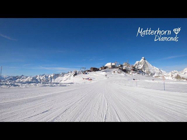 Zermatt Ski Run: Klein Matterhorn - Testa Grigia -  Furggsattel (No.85, No.88, No.80 & No.73)