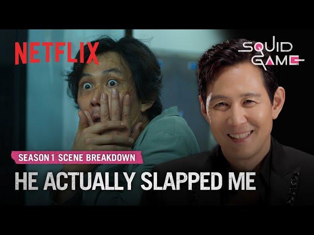 Lee Jung-jae breaks down the ddakji scene with Gong Yoo | Squid Game | Netflix