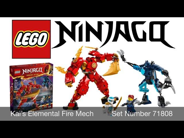 LEGO Ninjago Kai’s Elemental Fire Mech (71808) Stop Motion Speed Build