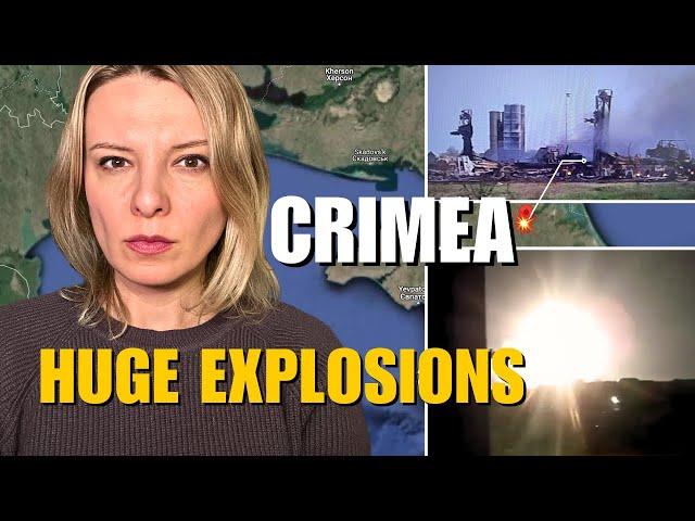 DZHANKOI HUGE EXPLOSIONS: MAIN RUSSIAN AIRFIELD DESTROYED Vlog 659: War in Ukraine