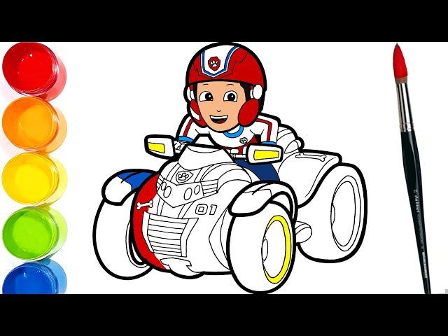 PAW PATROL Ryder and His ATV Quad Bike . Drawing and Coloring Pages | Tim Tim TV