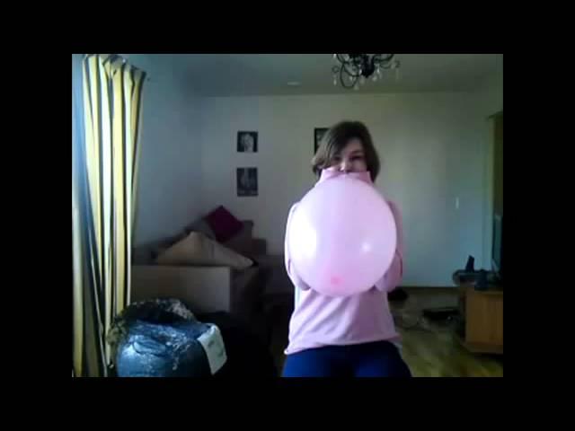 Balloon pops in girls face